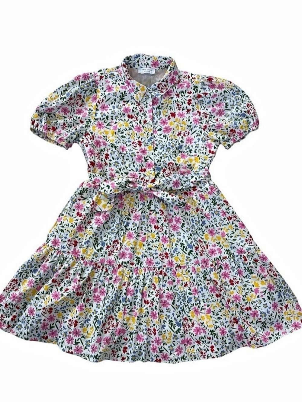 Kate Spade New York Women’s collared puff sleeve mini dress floral size Large